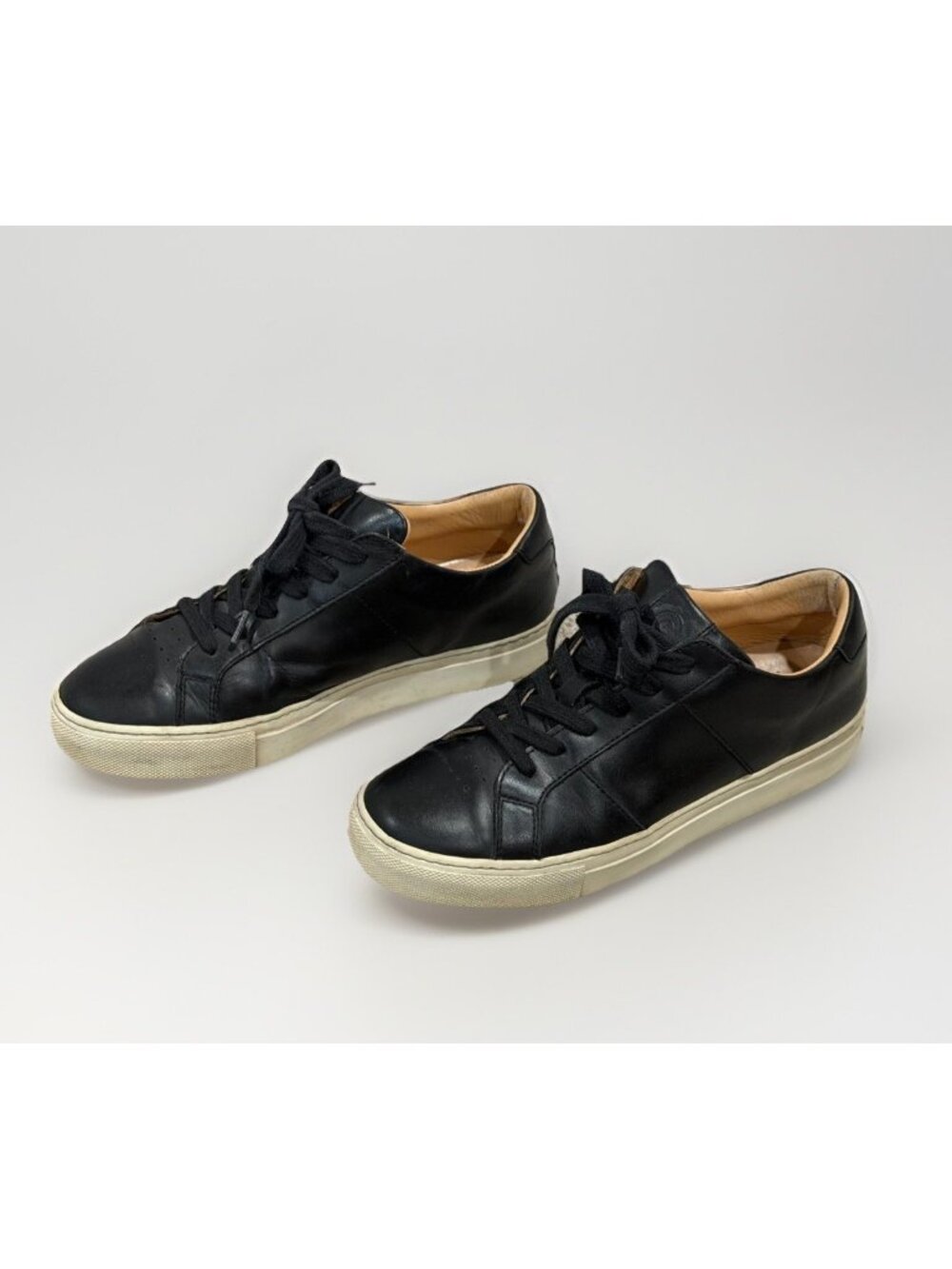 Greats Brooklyn The Royale Sneakers Black Leather 37.5 Italy Women’s Size 7.5